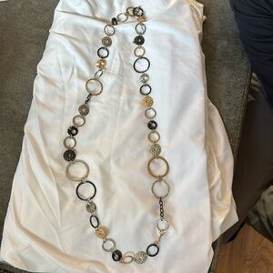 Lia Sophia black, gold and silver necklace